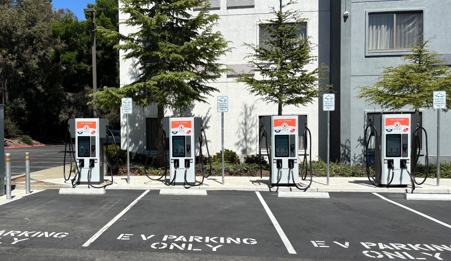 EV charging station at Courtyard by Marriott Livermore