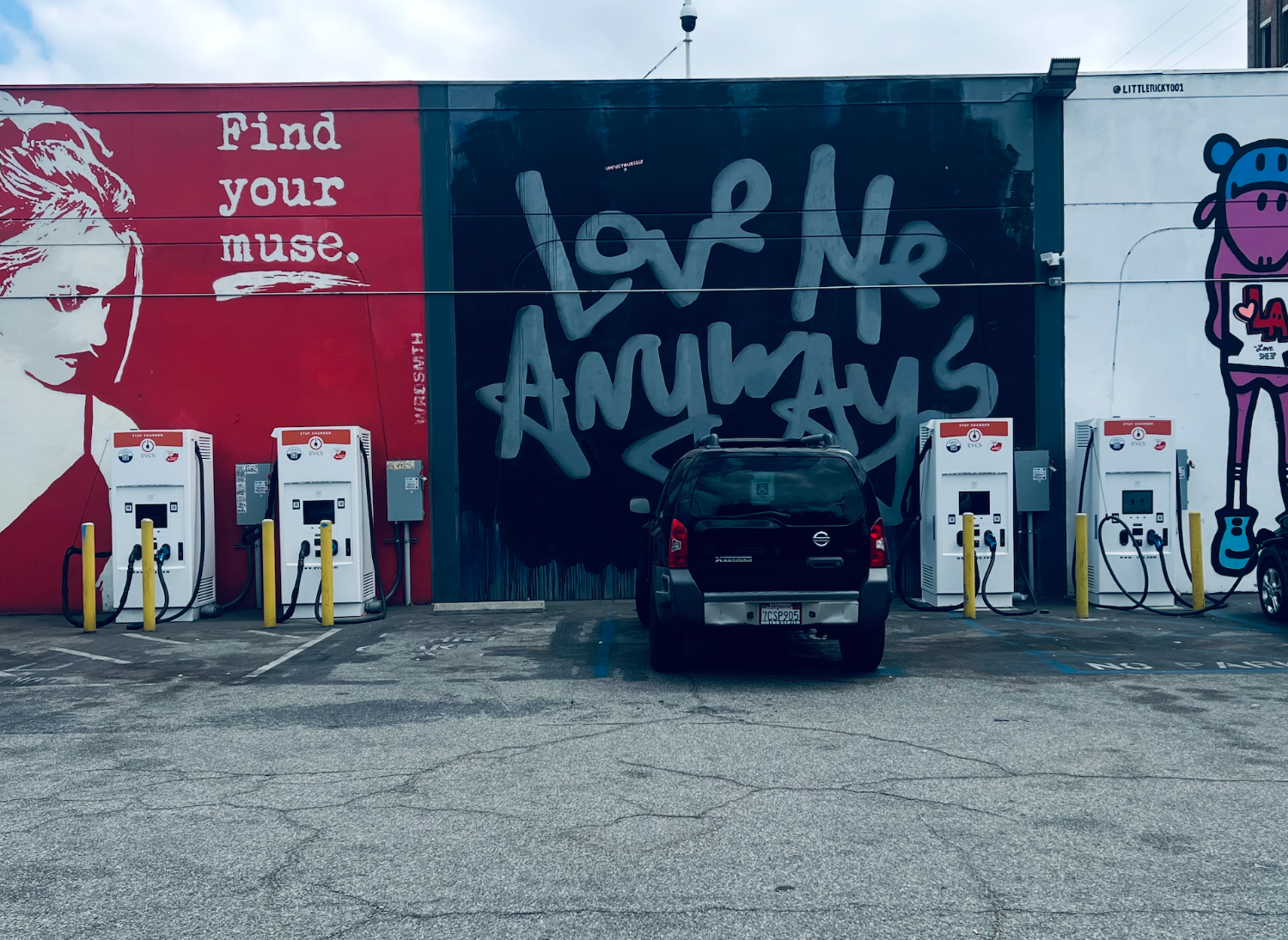 EV charging station at 660 Mateo Parking Lot