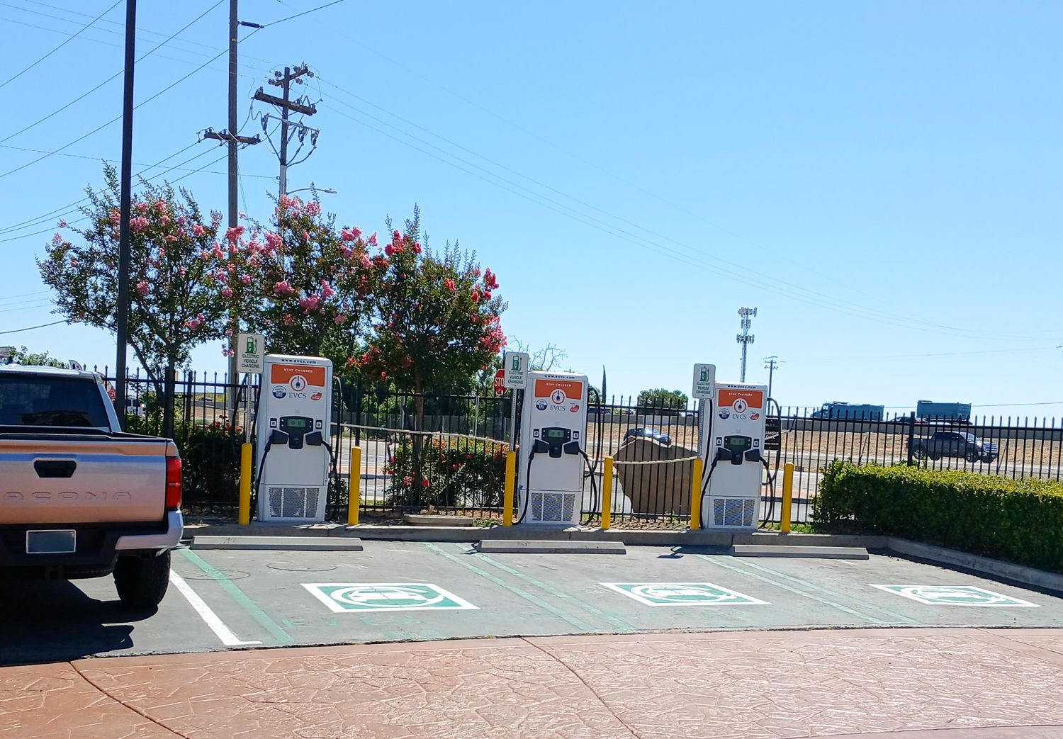 EV charging station at Holiday Inn Express Lathrop